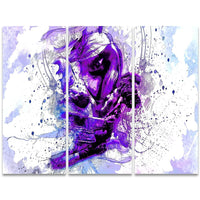 Designart Purple Abstract Embrace 3-Panel Sensual Canvas Art Print, (PT2923-36 - 28)-Print