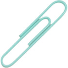JAM Paper Coloured Jumbo Paper Clips, Large, Teal, 75 Pack (21832065)-These Colourful paper clips are great for organzing papers and documents at home, school, or the office!
