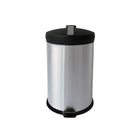 Futech RB-20L Rubbish Bin, 20 Liter, 18-1/2" x 12" x 12", Stainless Steel-20 liter, 12" diameter trash can