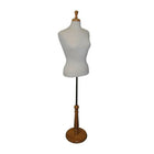 Eddie's Female Blouse Form - Cream Torso - Adjustable H Wooden Base - Dressmaker Mannequin-Polyurethane foam