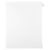 Mark Maker Legal Exhibit Index Tab White Single Tabs, 1/15th Cut, Letter Size, No Holes, Number 136, 25 Pack-White Single Tabs, 1/15th Cut