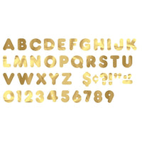Trend Enterprises Casual Uppercase Ready Letter 4" Metallic Gold, 213 Pack (T-479)-Size: 4"(L)