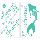 WallPops Always be a Mermaid Wall Quote, Green-Contains 6 pieces