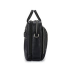 Samsonite Classic Leather Toploader 15.6", Black-Front compartment features a padded laptop sleeve that fits up to a 15.6" laptop and 3 large padded accessory pockets.