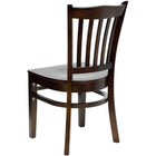 Flash Furniture HERCULES Series Vertical Slat Back Walnut Wood Restaurant Chair - 2 Pack-Solid European Beech Hardwood Construction