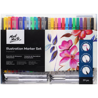 Mont Marte 29-Piece Premium Illustration Marker Set-29 piece marker set for Illustrations, lettering and journaling