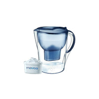 Aquavero 14-Cup Water Filtration Pitcher - Aspen Blue-Filter Exchange Indicator: Conveniently shows when to change filter cartridge