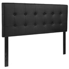 Flash Furniture Lennox Tufted Upholstered Full Size Headboard - Black Vinyl-Panel Headboard