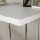 Walker Edison 42" Hairpin Leg Wood Writing Desk - White-Can support up to 100 pounds