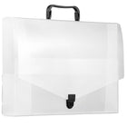 JAM Paper Briefcase, Small, 10 x 15 x 2, Clear, 2 Pack (2015 001g)-Small plastic briefcases are sleek, compact and professional