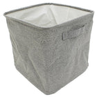 Cathay Importers Polyester Square Storage Basket, 12.5"W x 12.5"D x 12.5"H, Grey, 2/Pack-No lid