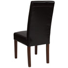 Flash Furniture Greenwich Series Parsons Chair, Brown Leather (QYA379061BRNL)-Panel Back