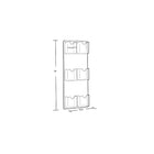 Azar Six-Pocket Vertical Trifold Wall Mount Brochure Holder, 2 Pack (252067)-Clear Acrylic
