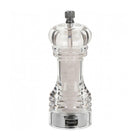 Trudeau Professional Acrylic Salt Mill 6"-Adjustable knob - turn the knob clockwise for a finer grind, counter clockwise for coarser grind