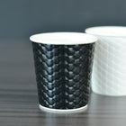 Tannex Double Wall Paper Hot Cups - 4oz - Black - 200 Pack-Premium double wall construction for sturdy feel
