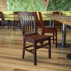Flash Furniture HERCULES Series School House Back Walnut Wood Restaurant Chair-Supportive Leg Braces