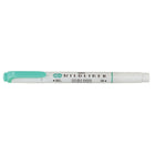 Zebra Mildliner Double Ended Pen-Style Highlighter - Mild Blue Green-Double ended: Bullet & Chisel Tip