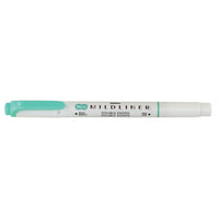 Zebra Mildliner Double Ended Pen-Style Highlighter - Mild Blue Green-Double ended: Bullet & Chisel Tip