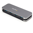 StarTech 4-Port USB-A to USB-C Hub - 11.2" Cable-Compact USB-C hub with hideaway cable management to prevent tangles in laptop bags or pockets