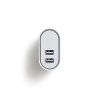NXT Technologies Universal 2 USB Port Phone Charger - White-Wall charger with folding AC plug for portability