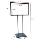 Eddie's Countertop Sign Holder - 7" H x 11" W - 12" Posts - Matte Black - 4 Pack (130074-4)-Metal - Matte Black