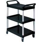 Cart Service 19"x34"x38"3 Shelf Black-Qty/Pk - 1