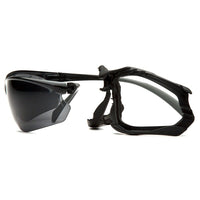 Pyramex Proximity Safety Eyewear Glasses, Dark Grey H2MAX AntiFog, 6 Pack-Scratch resistant polycarbonate lens with black frame