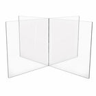 Eddie's Acyrlic 4-Way Divider Sneeze Guard - 47.50"L x 47.50"W x 23.50"H - Clear-4 Way Divider Clear Acrylic Plexiglass Protective Barrier/Shield (Sneeze Guard)
