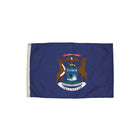 Independence Flag Nylon Michigan Flag with Heading and Grommets, 3' x 5' (FZ-2212051)-Michigan Flag