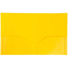 JAM Paper Plastic Heavy Duty Two Pocket Folders, Yellow, 108 Pack (383HYEB)-Size: 9-1/2" x 11-5/8"