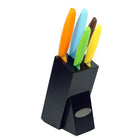 Oceanstar KS1217 6-Piece Non-Stick Coating knife set with Block, Elegant Black-Colorful design adds fun to functionality.
