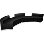 Flash Furniture HERCULES Alon Black LeatherSoft Reception Configuration, 5 Pieces-Modernize Your Business Office or Entry Way