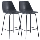 My Home My Living Vintage Faux Leather Counter Stool - Black - 2 Pack-Vintage black faux leather upholstery with foam seat and back