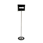 Futech Letter Size Floor Sign Holder 11"W x 8-1/2"H, Stainless Steel-Image size: 11"W x 8-1/2"H, 
Total 50"H