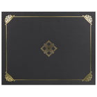 St. James Document/Certificate Holders - Gold Foil - Linen Finish - Black - 5 Pack-Add ceremony, elegance and sincerity to the act of giving recognition