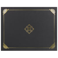 St. James Document/Certificate Holders - Gold Foil - Linen Finish - Black - 5 Pack-Add ceremony, elegance and sincerity to the act of giving recognition