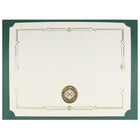 St. James Document/Certificate Holders - Gold Award Seal with Blue Ribbon - Green - 5 Pack-Suitable for horizontally or vertically oriented award certificates