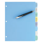 Avery Write & Erase Durable Plastic Write-On Dividers - 8 Tabs - Multi-colour-3 Hole Punch, 8 Tab blank