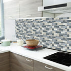 CTG Brands Multi Square Peel and Stick Wall Tiles, 10" x 10", Grey/Beige, 6 Pack-Premium quality tiles: wall peel and stick backsplash tiles are made of high-quality, durable eco-friendly PVC plastic, water-resistant and mold resistant which never turn yellow with time