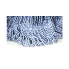 Globe Commercial Products Wax-Pro CandyStripe Finish Mop - Small - 8 Pack-4-ply Candy Stripe yarn