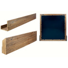 kieragrace Muskoka Cantu Shelf, Irwin Shelf w/ Corkboard, Pugh Shelf - Walnut, Set of Three, 36", 19", 36"-Pugh: Warm walnut shelf with deep ledge, 36” by 5” by 5”