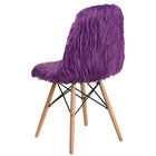 Flash Furniture Shaggy Dog Purple Accent Chair-Molded Form