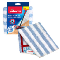 Vileda Fibro Contact Microfibre Mop Refill-Unique blend of cotton and microfibre offers superior absorption and lifts greasy dirt. Use wet or dry