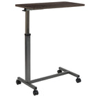 Flash Furniture Adjustable Overbed Table with Wheels for Home & Hospital-Table raises and lowers by pneumatic lever in infinite positions