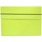 JAM Paper Thin Portfolio Carrying Case with Elastic Closure, 9.25 x 12.5, Lime Green, 2 Pack (154528543g)-Size: 9.25" x 12" x .5"