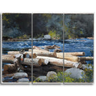 Designart Winslow Homer, Hudson River Canvas Art Print, (PT5019-3P)-Print