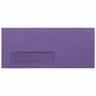 JAM Paper #10 Business Coloured Window Envelopes - 4 1/8" x 9 1/2" - Violet Recycled - 50 Pack-Colour: Violet Recycled