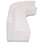 Flash Furniture HERCULES Alon Series Melrose LeatherSoft Reception 3 Piece Configuration - White-Modernize Your Business Office or Entry Way