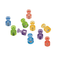 Quartet Magnetic Pushpins - Assorted Colours - 20 Pack-Magnetic push pins