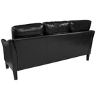 Flash Furniture Asti Upholstered Sofa - Black Leather-Loose Back Cushions